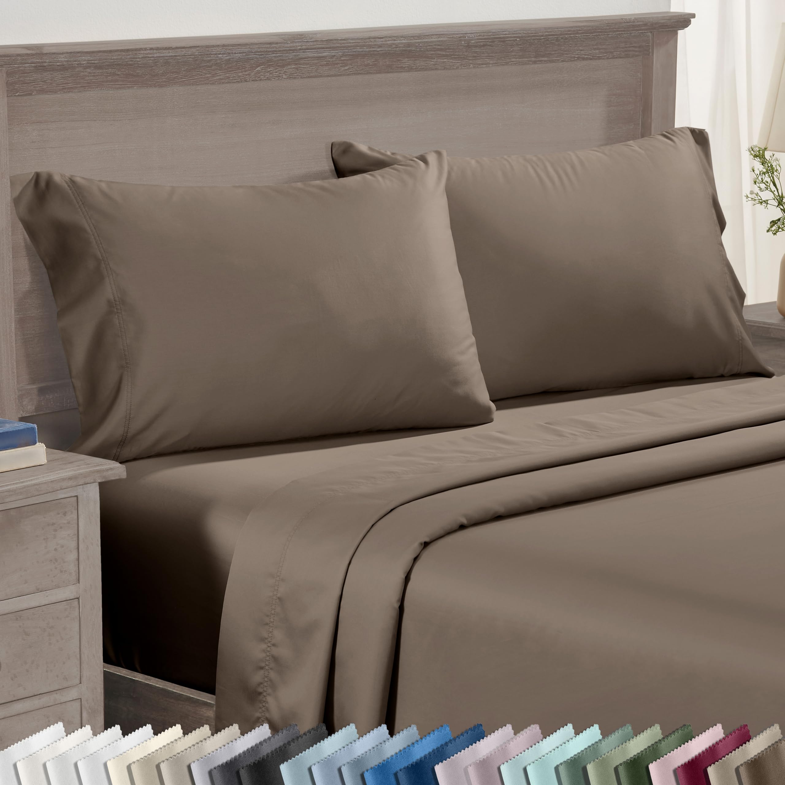 Set of 2 King Size White 600 Thread Count 100% Cotton Pillowcases
