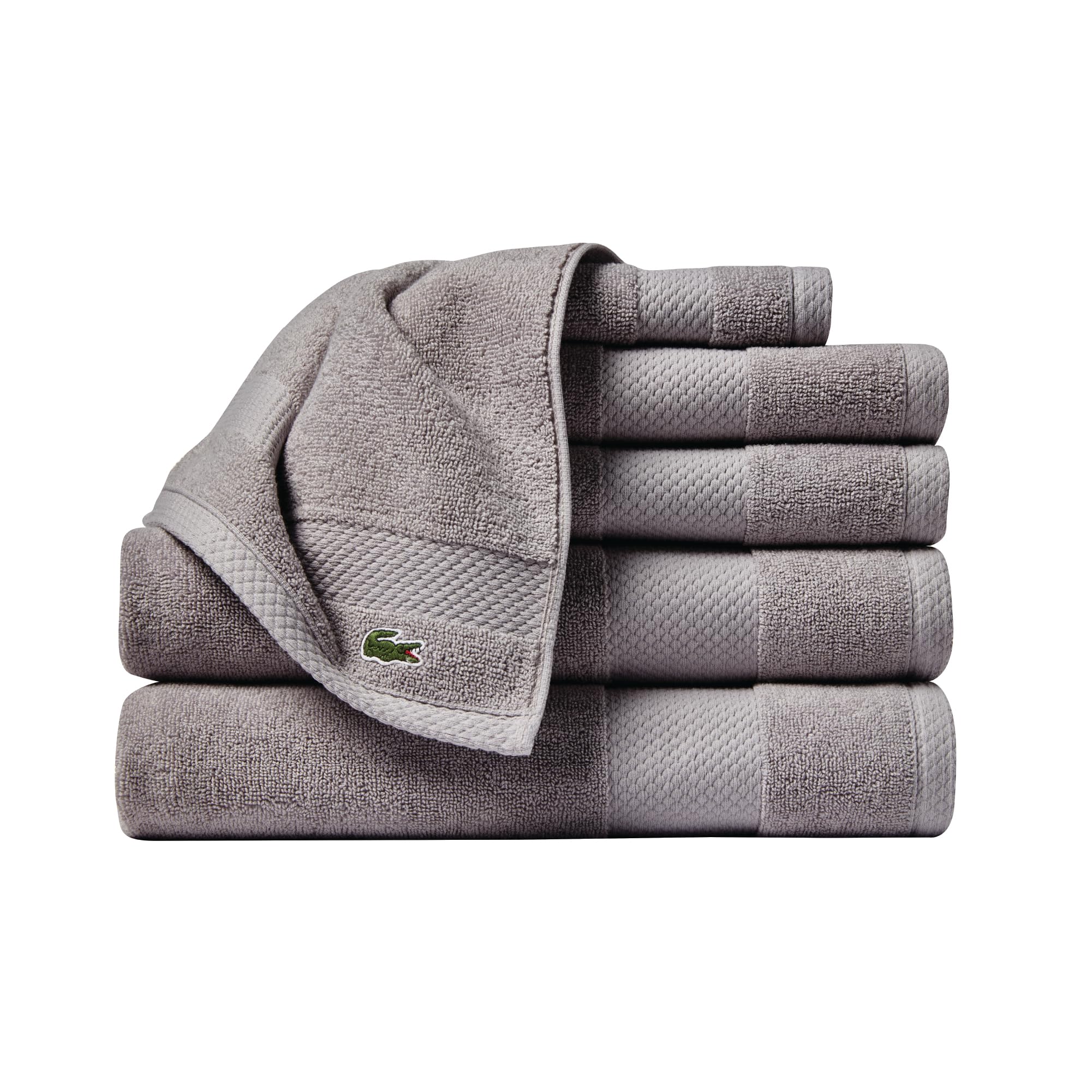 Lacoste Heritage 100% Supima Cotton Bath Towel, Aloe, 30" x 54" – Highly Absorbent & Quick Drying, Premium Super Soft Bath Towel, Bathroom Essential, Gift for All Occasions, Machine Washable