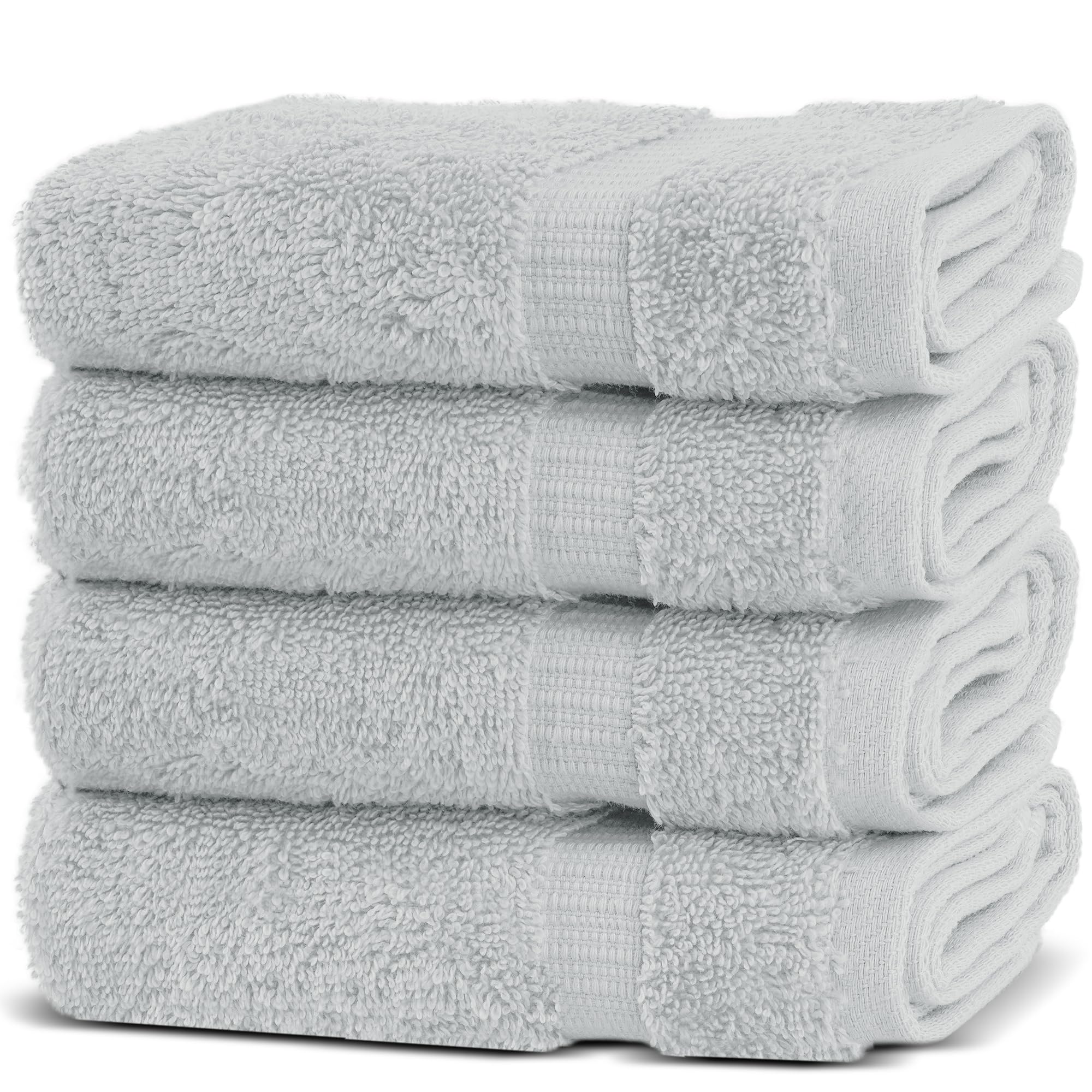 Chakir Turkish Linens 4 Piece Extra Large Bath Towels, 100% Cotton Luxury Turkish Towels for Bathroom, Soft Absorbent Bath Towels, 30 x 60 Inches, Wedgewood