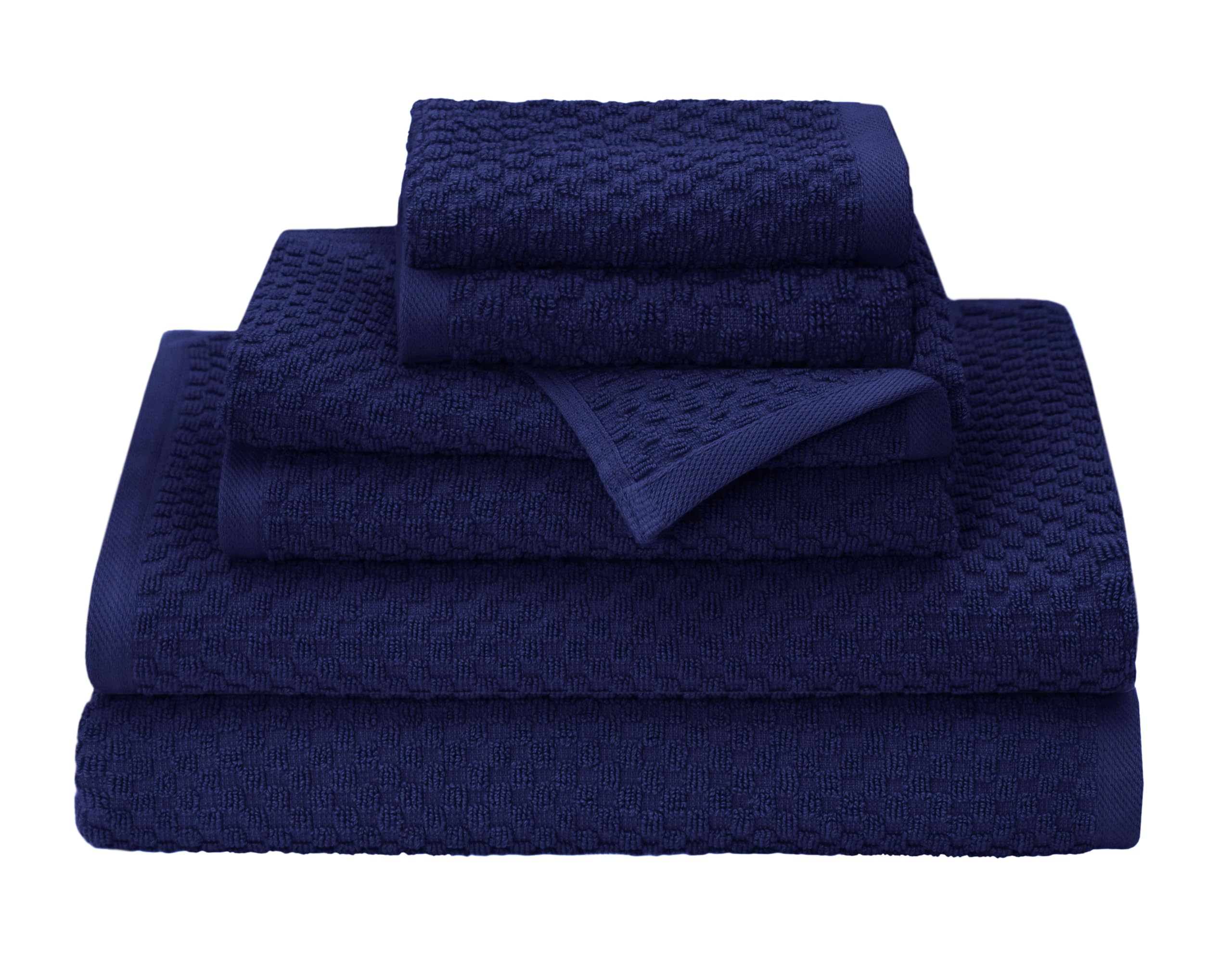 Set of 4 Linen Waffle Weave Bath Towels, 100% Ringspun Cotton 30"×56" Quick Dry Towels