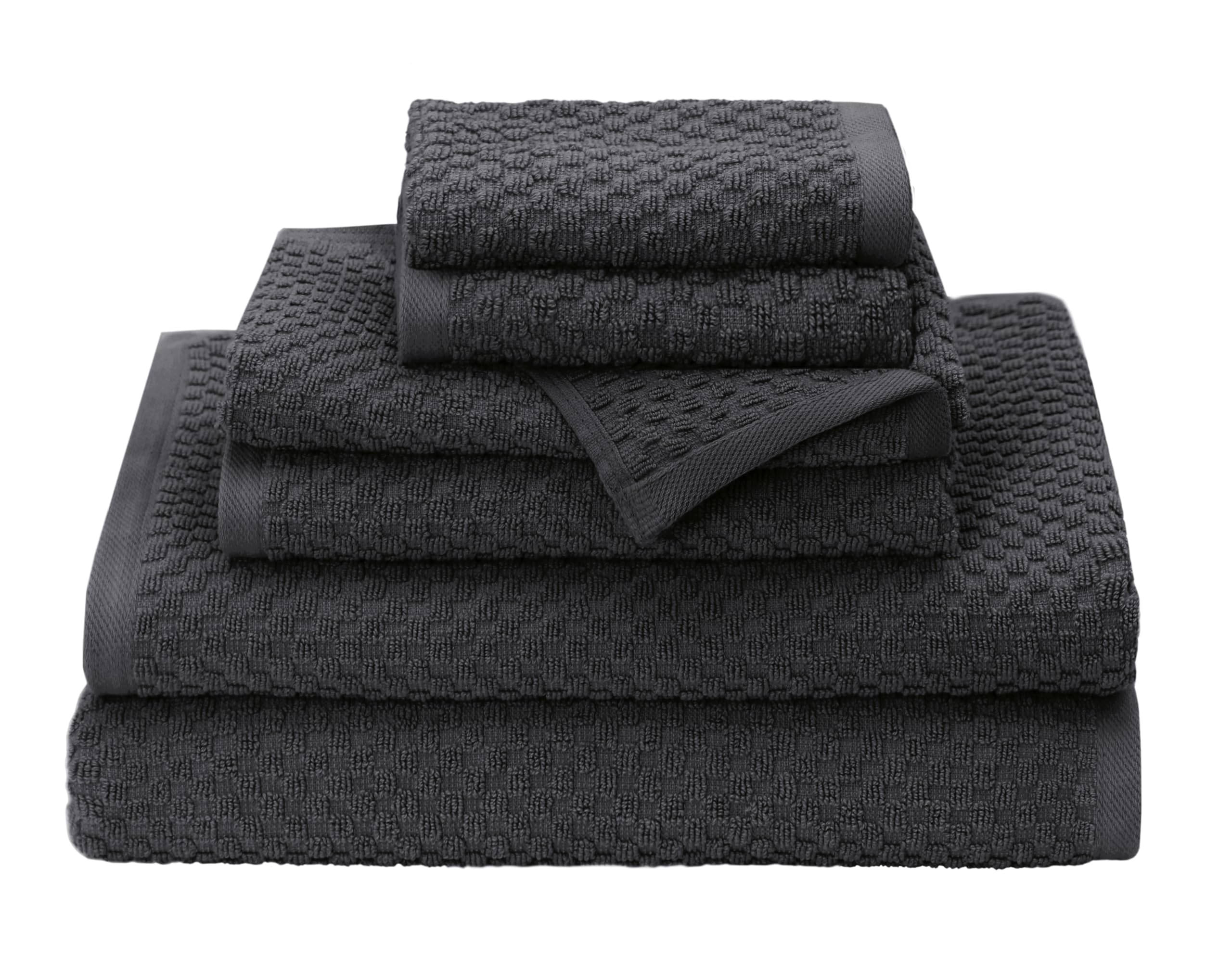 Set of 4 Linen Waffle Weave Bath Towels, 100% Ringspun Cotton 30"×56" Quick Dry Towels