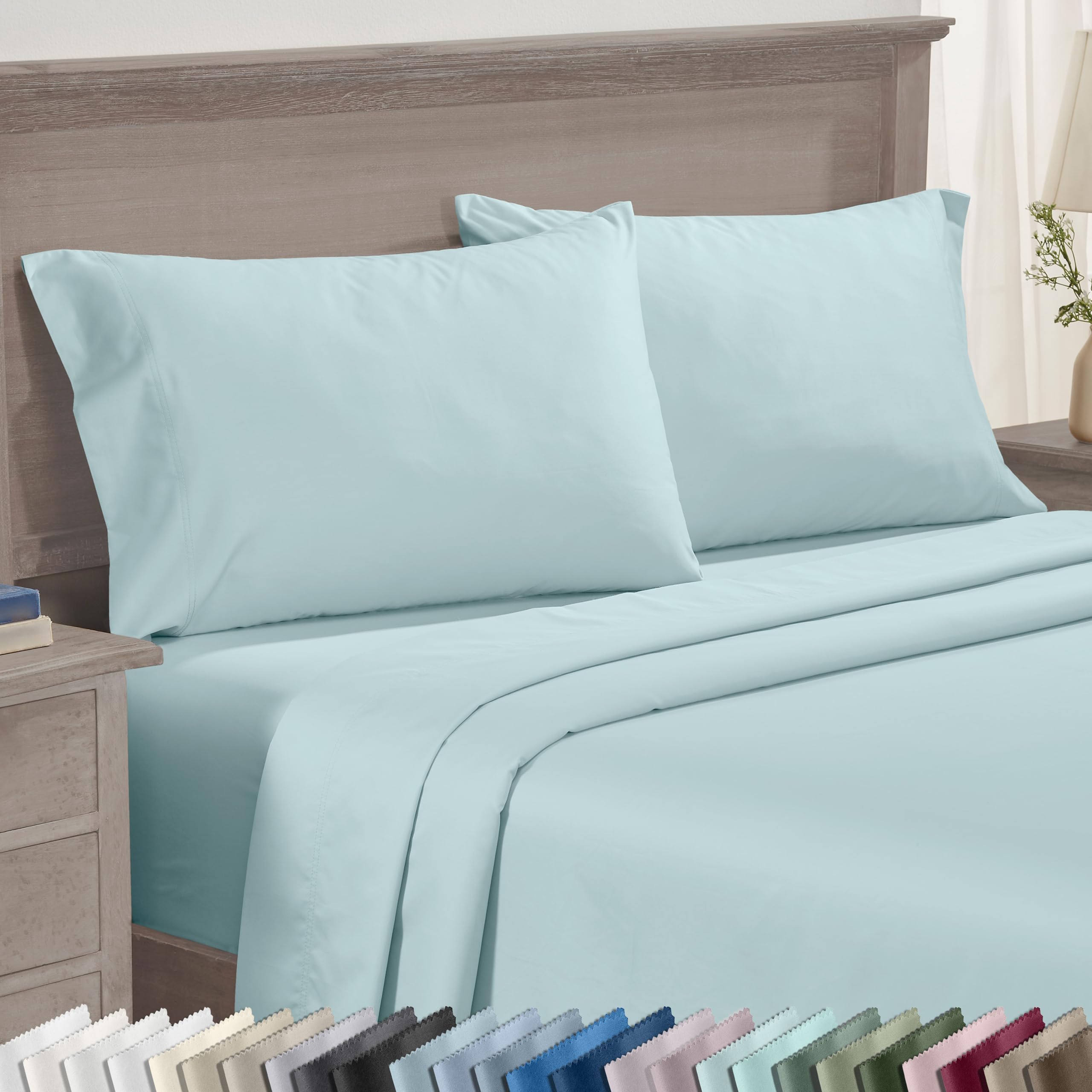 Set of 2 King Size White 600 Thread Count 100% Cotton Pillowcases