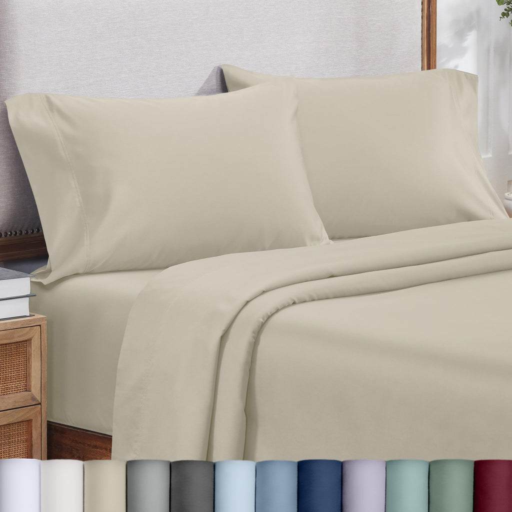 Heirloom Soft, Smooth & Thick Certified 800 Thread Count 100% Cotton Sateen, 2 King Size Pillow Cases, Fits King Pillows (Bright White)