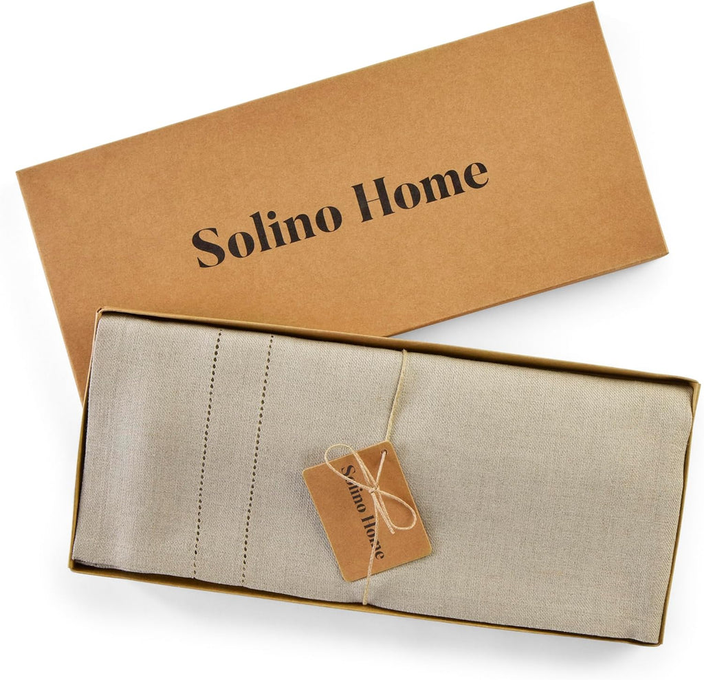 Solino Home Linen Bath Towel 30 x 54 Inch - 100% Pure Linen Natural Bath Towel - Quick Dry & Machine Washable and Handcrafted from European Flax