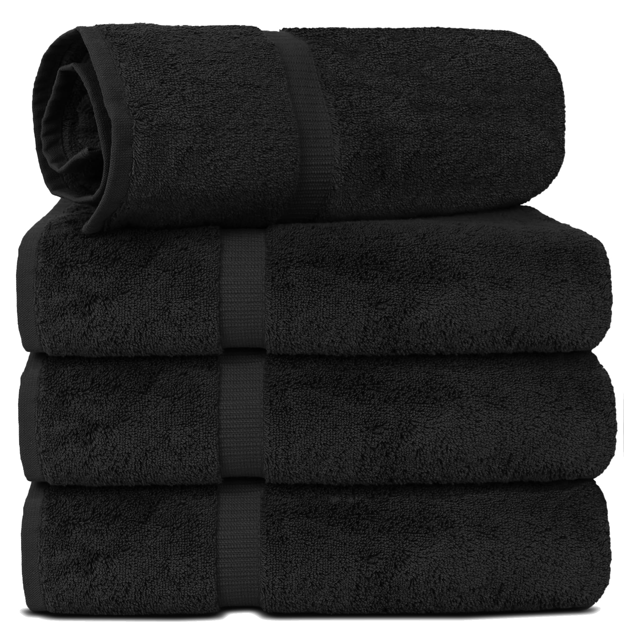 Chakir Turkish Linens 4 Piece Extra Large Bath Towels, 100% Cotton Luxury Turkish Towels for Bathroom, Soft Absorbent Bath Towels, 30 x 60 Inches, Wedgewood