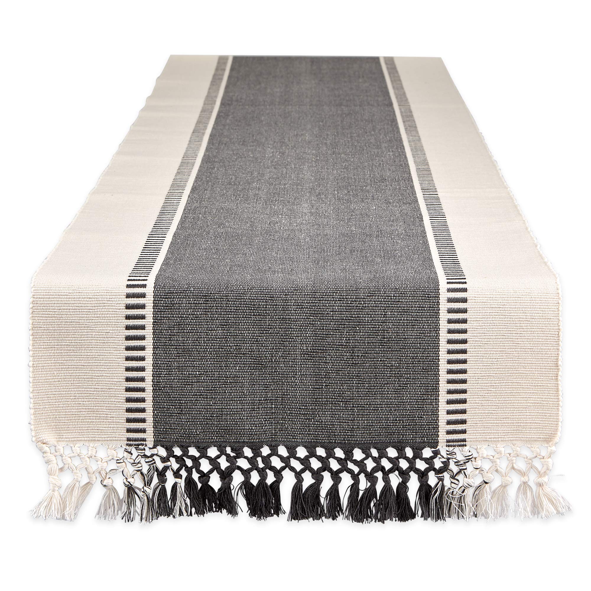 Stripe Woven Table Runner, 13x72-inch, French Blue