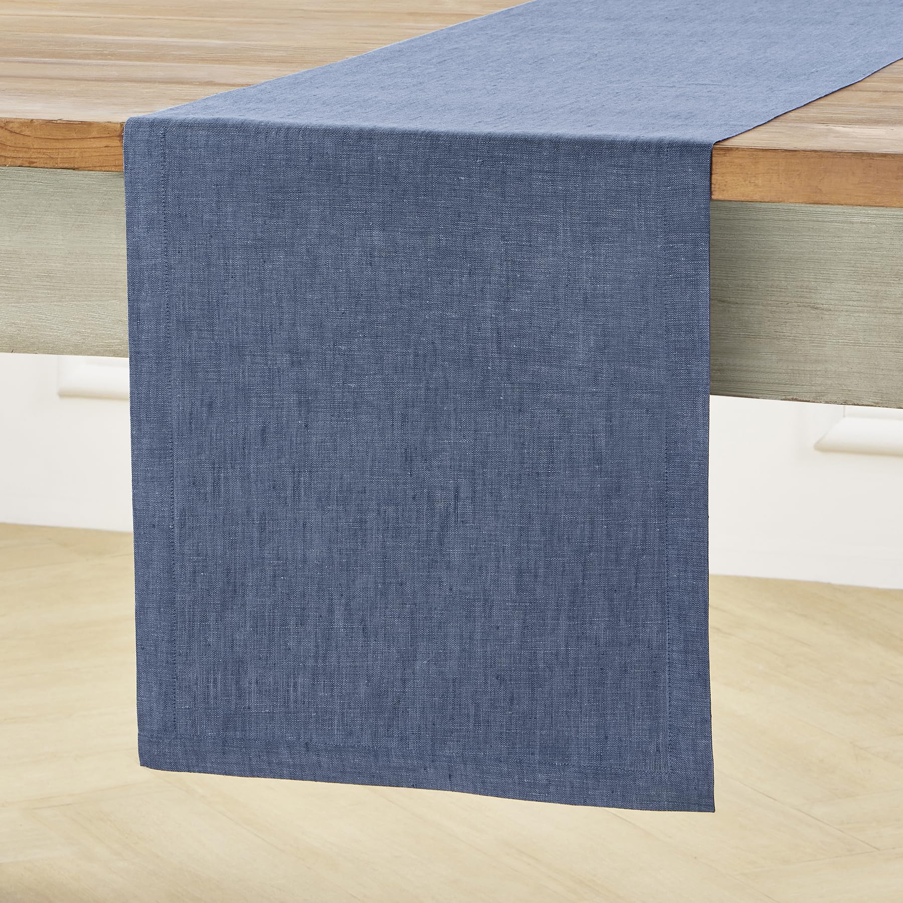 Solino Home Linen Table Runner 72 Inches Long - Athena, 100% Pure Linen Light Natural Table Runner 14 x 72 Inch for Dining, Spring, Summer