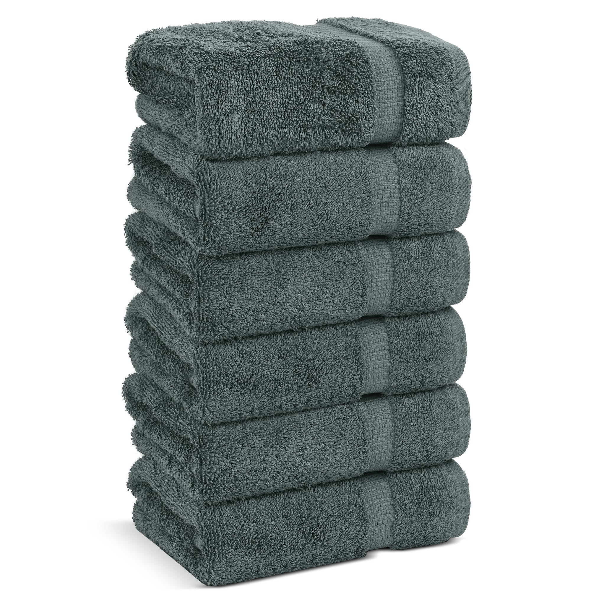 Chakir Turkish Linens 4 Piece Extra Large Bath Towels, 100% Cotton Luxury Turkish Towels for Bathroom, Soft Absorbent Bath Towels, 30 x 60 Inches, Wedgewood