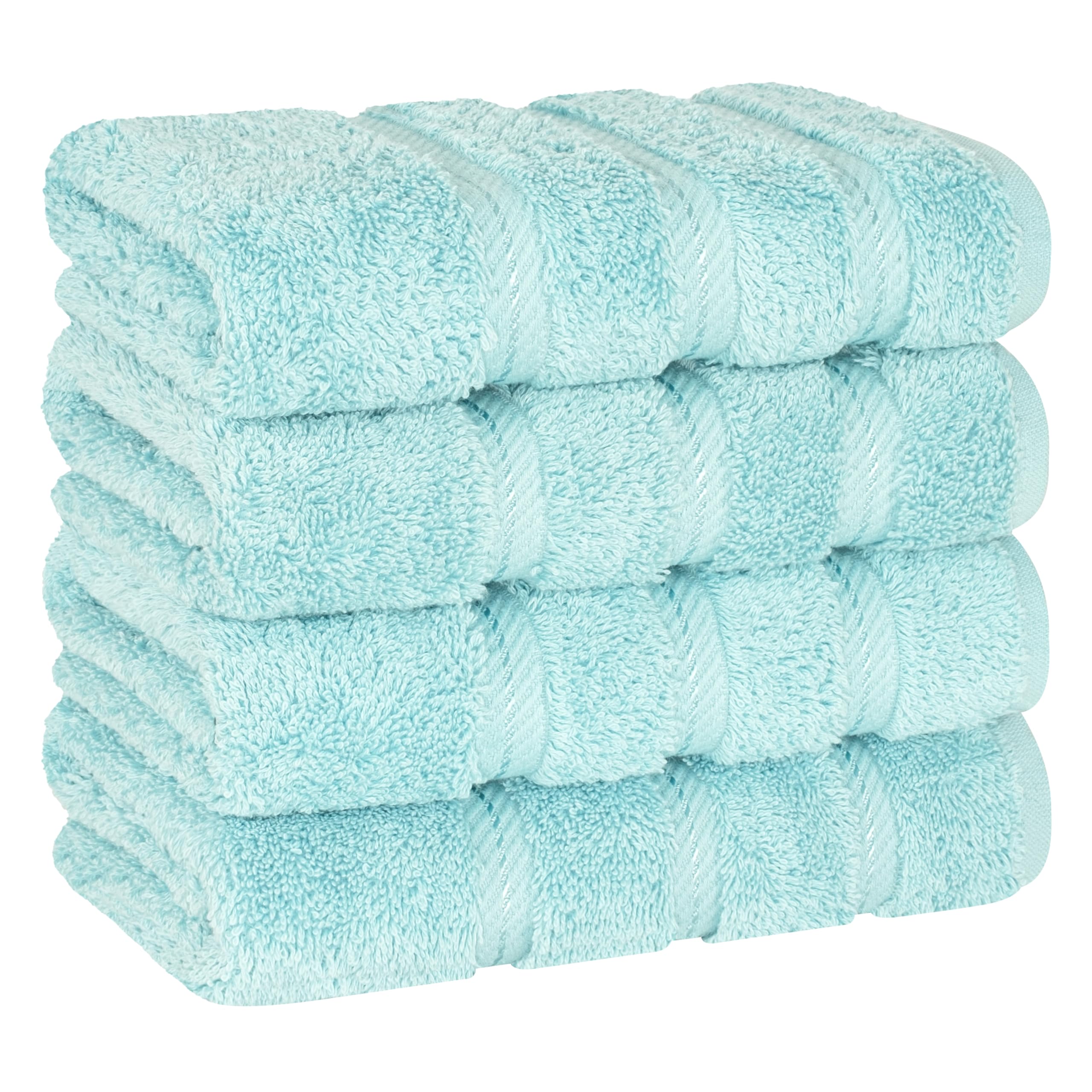 American Soft Linen Luxury 6 Piece Towel Set, 2 Bath Towels 2 Hand Towel 2 Washcloths, 600 GSM 100% Cotton Turkish Towels for Bathroom, Silver Grey Towel Sets
