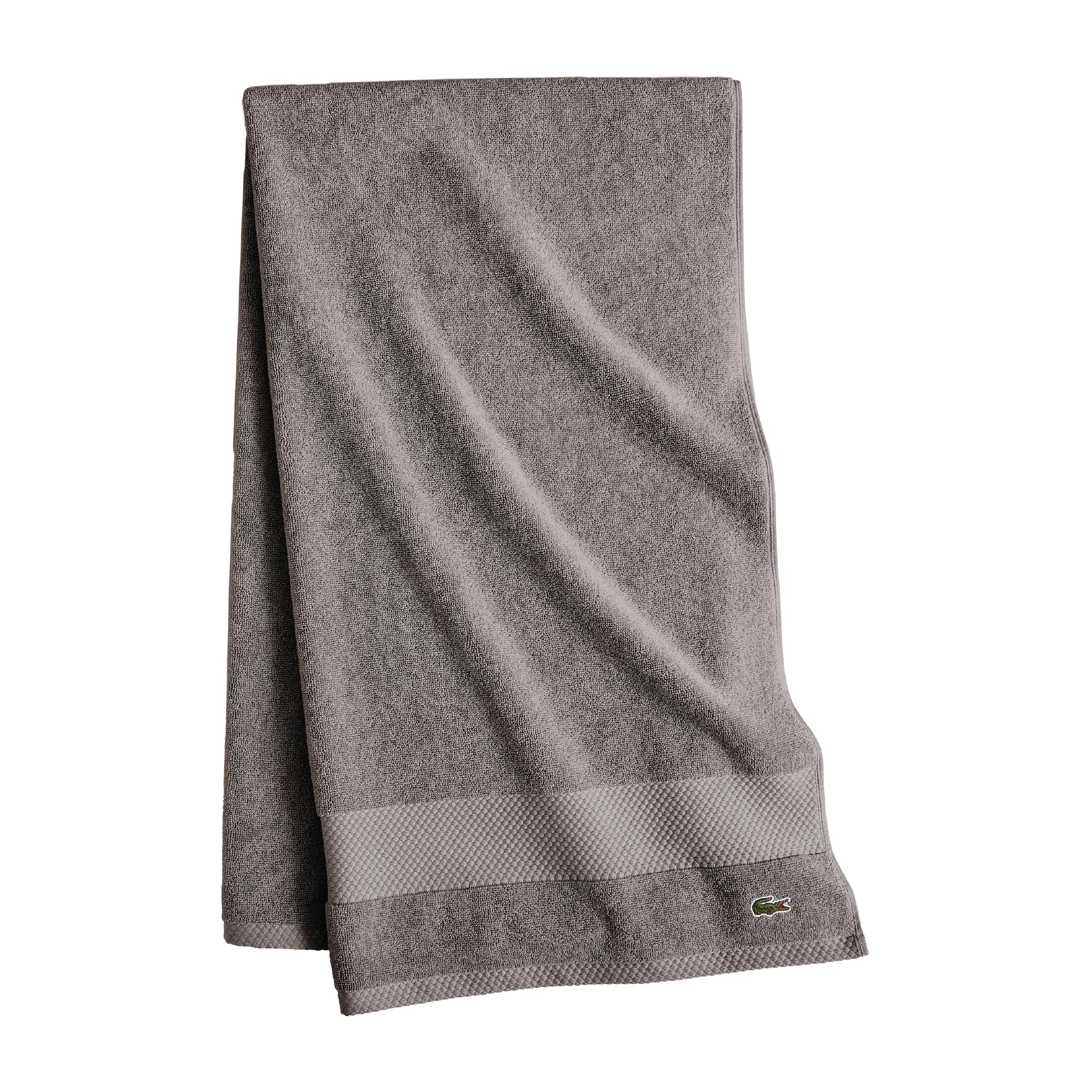 Lacoste Heritage 100% Supima Cotton Bath Towel, Aloe, 30" x 54" – Highly Absorbent & Quick Drying, Premium Super Soft Bath Towel, Bathroom Essential, Gift for All Occasions, Machine Washable