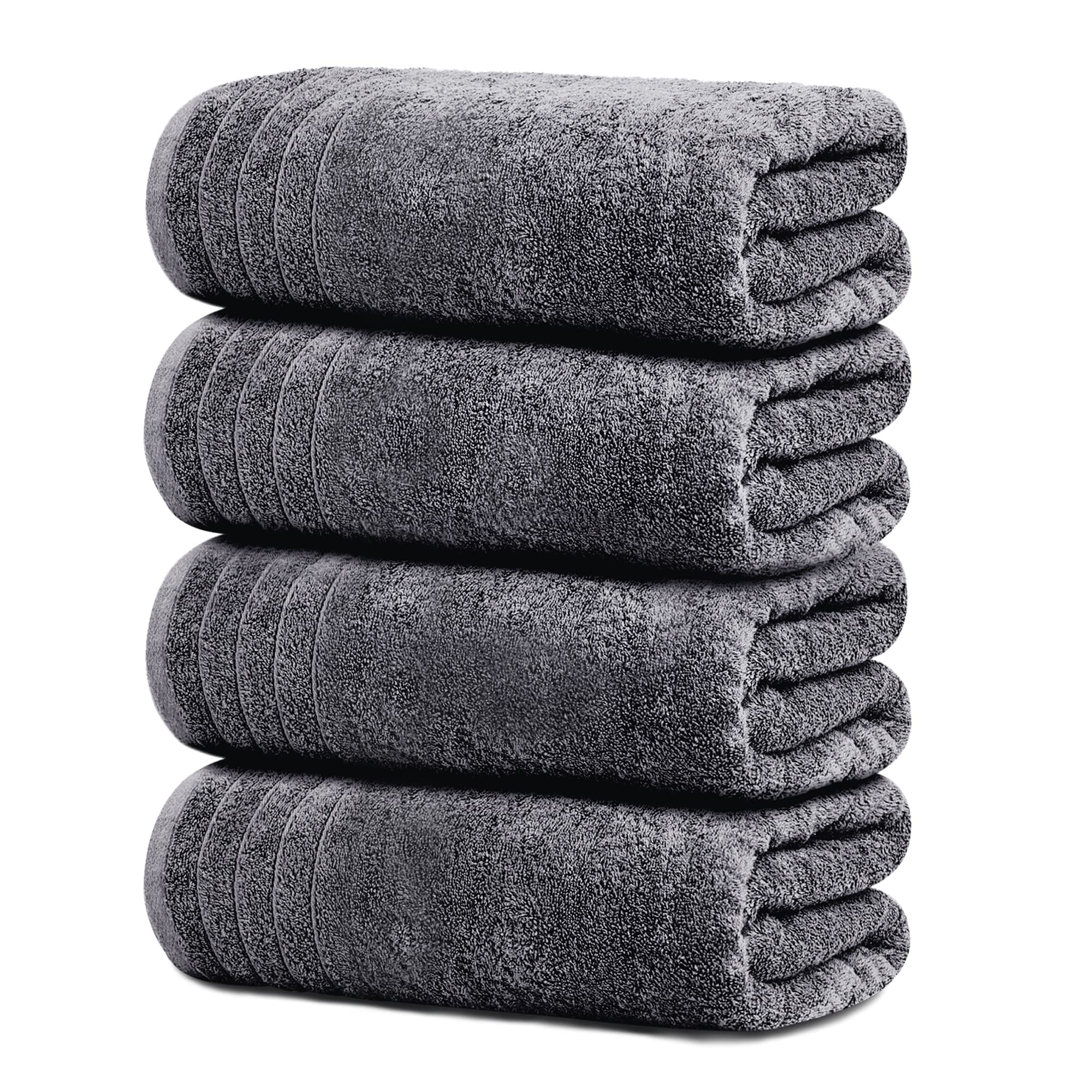 Tens Towels Pack of 4 Extra Large Bath Towels 30 x 60 Inches, 100% Cotton, Larger & Lighter Weight, Quicker to Dry, Super Soft and Absorbent, Perfect for Bathroom, Beige