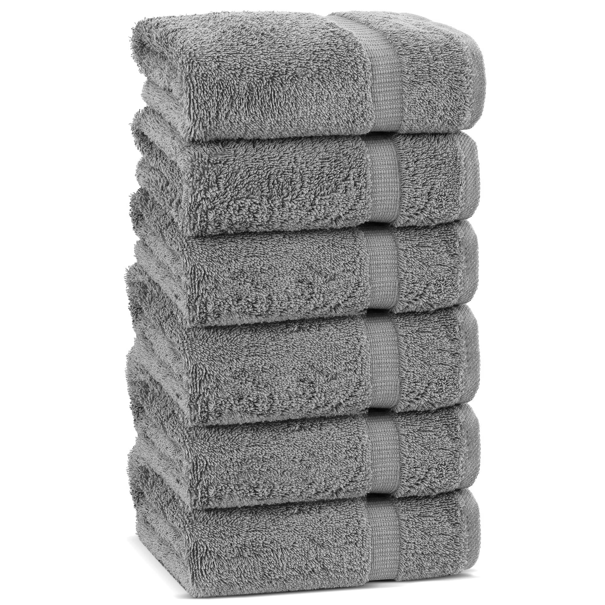 Chakir Turkish Linens 4 Piece Extra Large Bath Towels, 100% Cotton Luxury Turkish Towels for Bathroom, Soft Absorbent Bath Towels, 30 x 60 Inches, Wedgewood