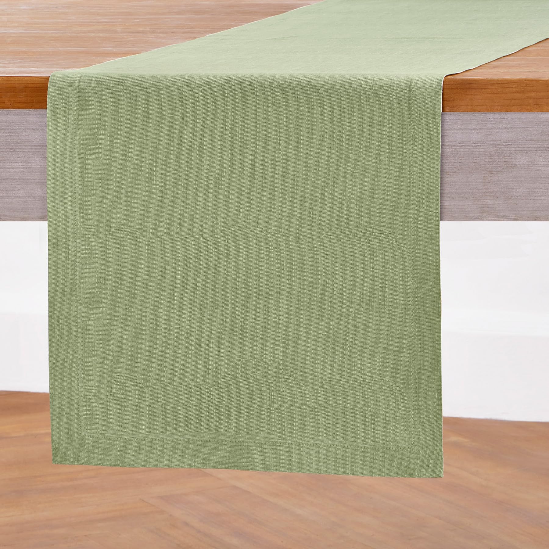 Solino Home Linen Table Runner 72 Inches Long - Athena, 100% Pure Linen Light Natural Table Runner 14 x 72 Inch for Dining, Spring, Summer