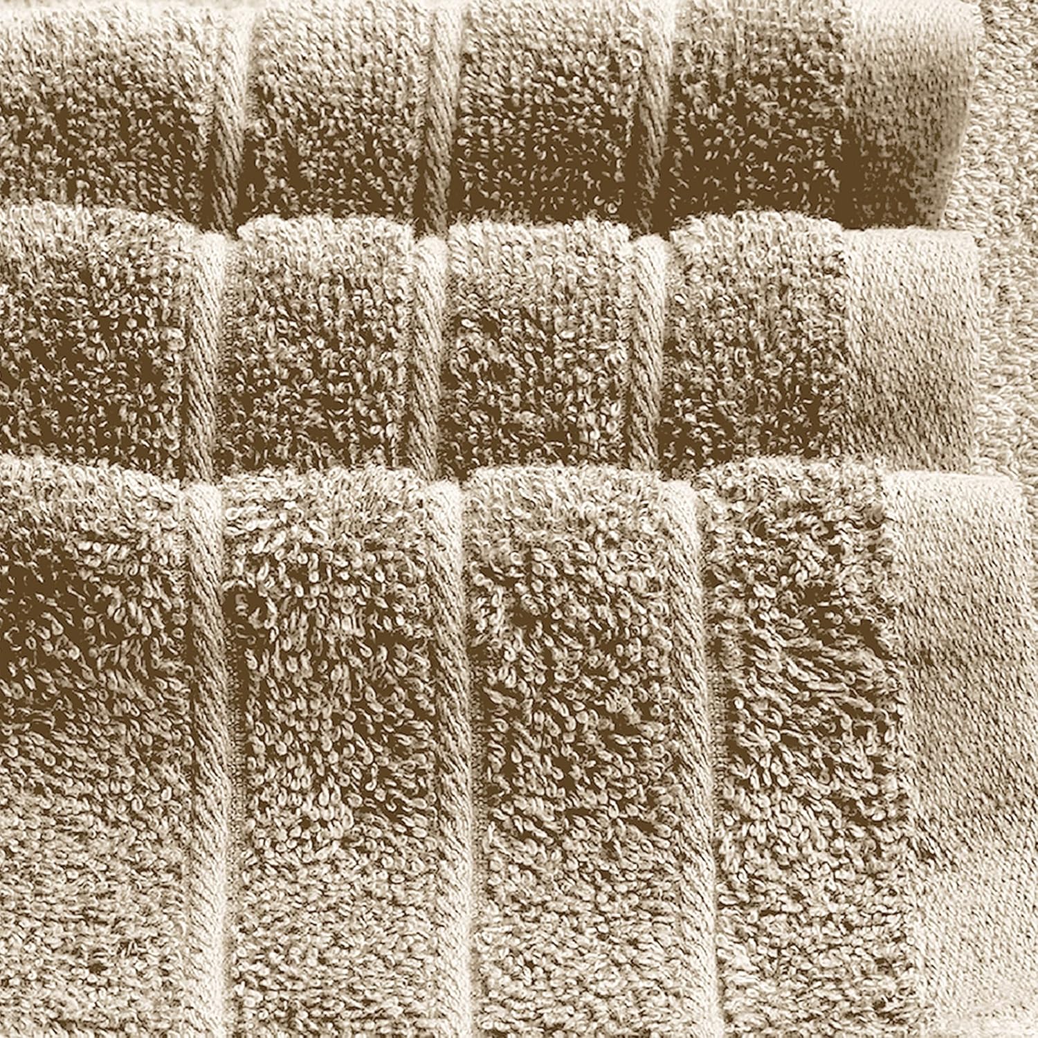 Tens Towels Pack of 4 Extra Large Bath Towels 30 x 60 Inches, 100% Cotton, Larger & Lighter Weight, Quicker to Dry, Super Soft and Absorbent, Perfect for Bathroom, Beige