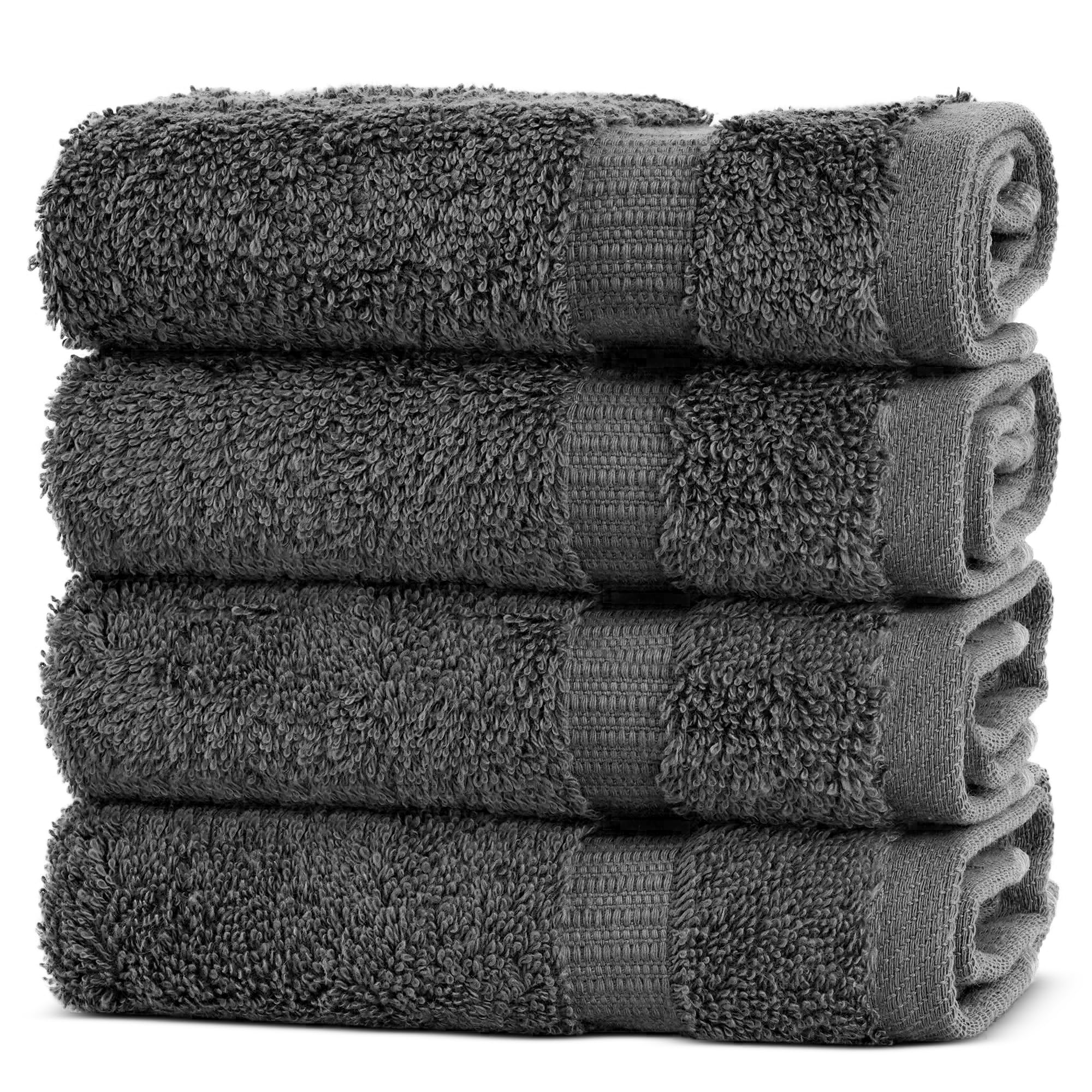 Chakir Turkish Linens 4 Piece Extra Large Bath Towels, 100% Cotton Luxury Turkish Towels for Bathroom, Soft Absorbent Bath Towels, 30 x 60 Inches, Wedgewood