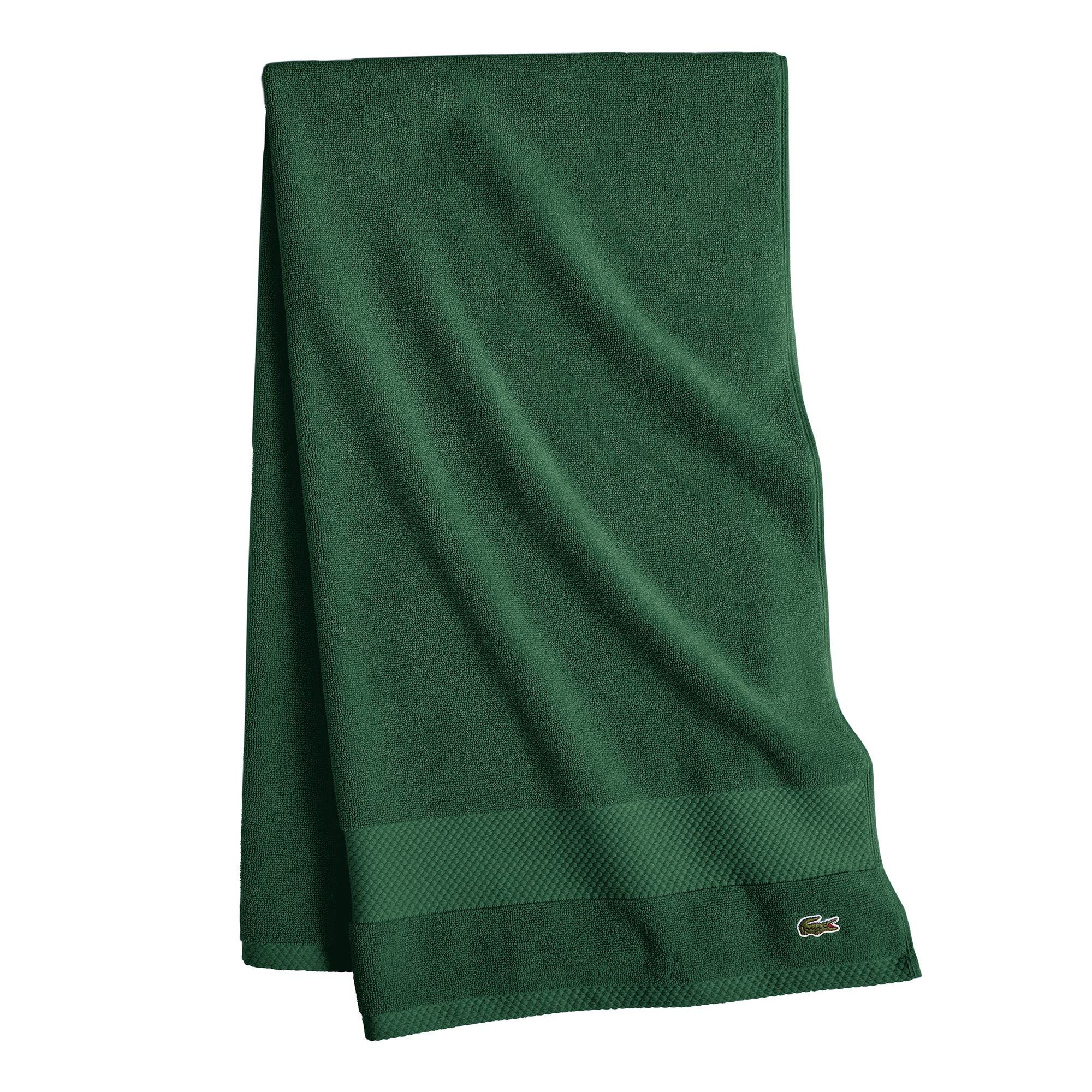 Lacoste Heritage 100% Supima Cotton Bath Towel, Aloe, 30" x 54" – Highly Absorbent & Quick Drying, Premium Super Soft Bath Towel, Bathroom Essential, Gift for All Occasions, Machine Washable