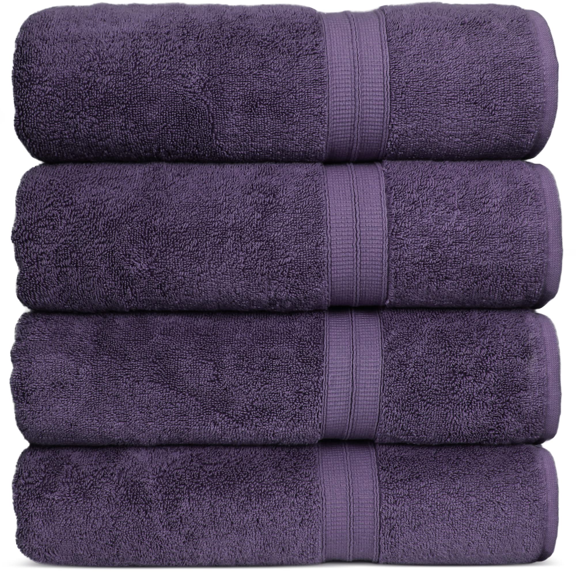 Chakir Turkish Linens 4 Piece Extra Large Bath Towels, 100% Cotton Luxury Turkish Towels for Bathroom, Soft Absorbent Bath Towels, 30 x 60 Inches, Wedgewood