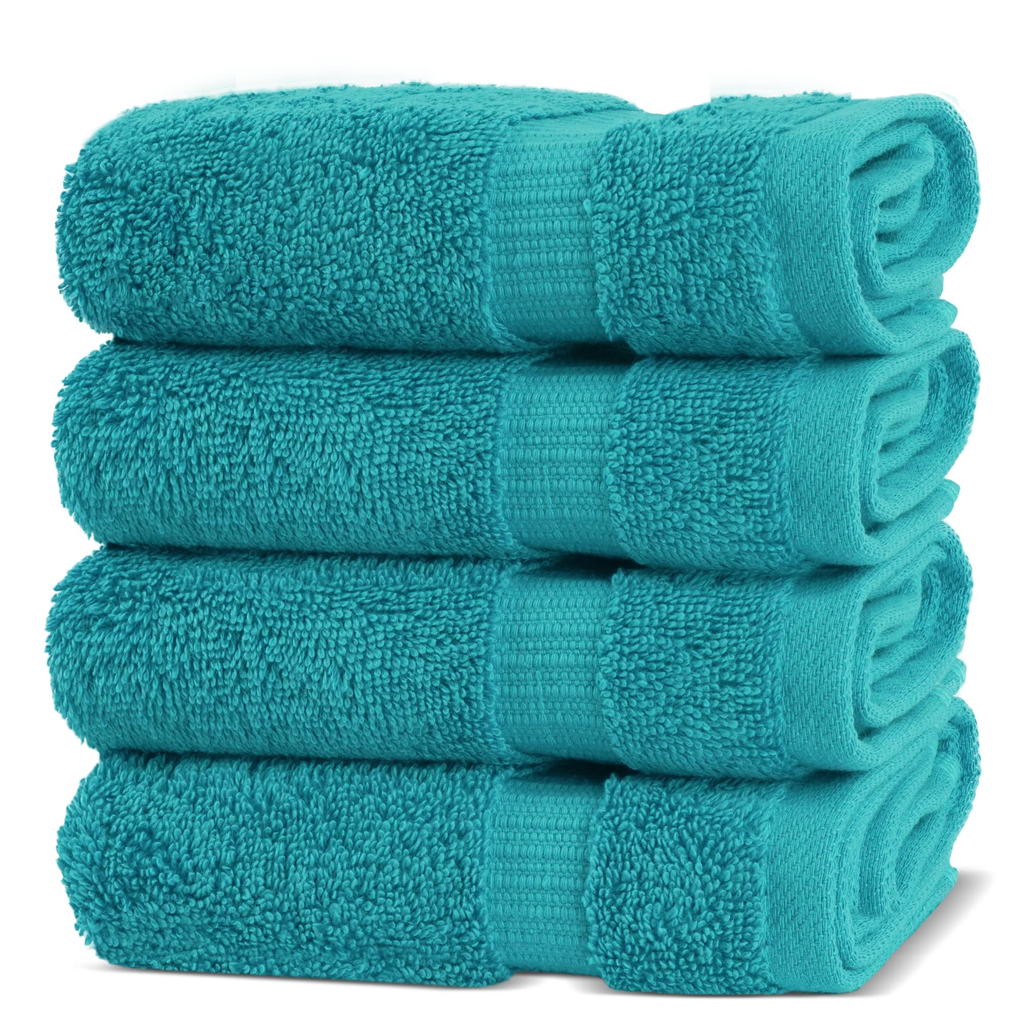 Chakir Turkish Linens 4 Piece Extra Large Bath Towels, 100% Cotton Luxury Turkish Towels for Bathroom, Soft Absorbent Bath Towels, 30 x 60 Inches, Wedgewood