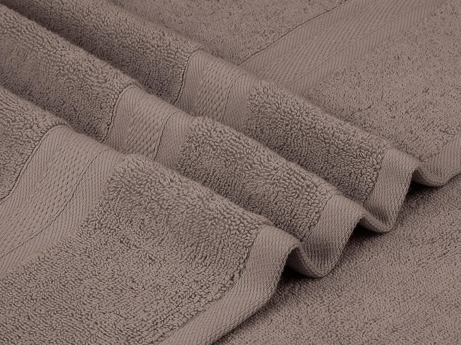 Towel and Linen Mart 4 Pieces Bath Towel Sets - Silver - 2 ply Low Twist Soft Feel Luxurious,Quick Dry, Extra Absorbent, 100% Ring Spun Cotton 600 GSM (27 x 54, Pack of 4)