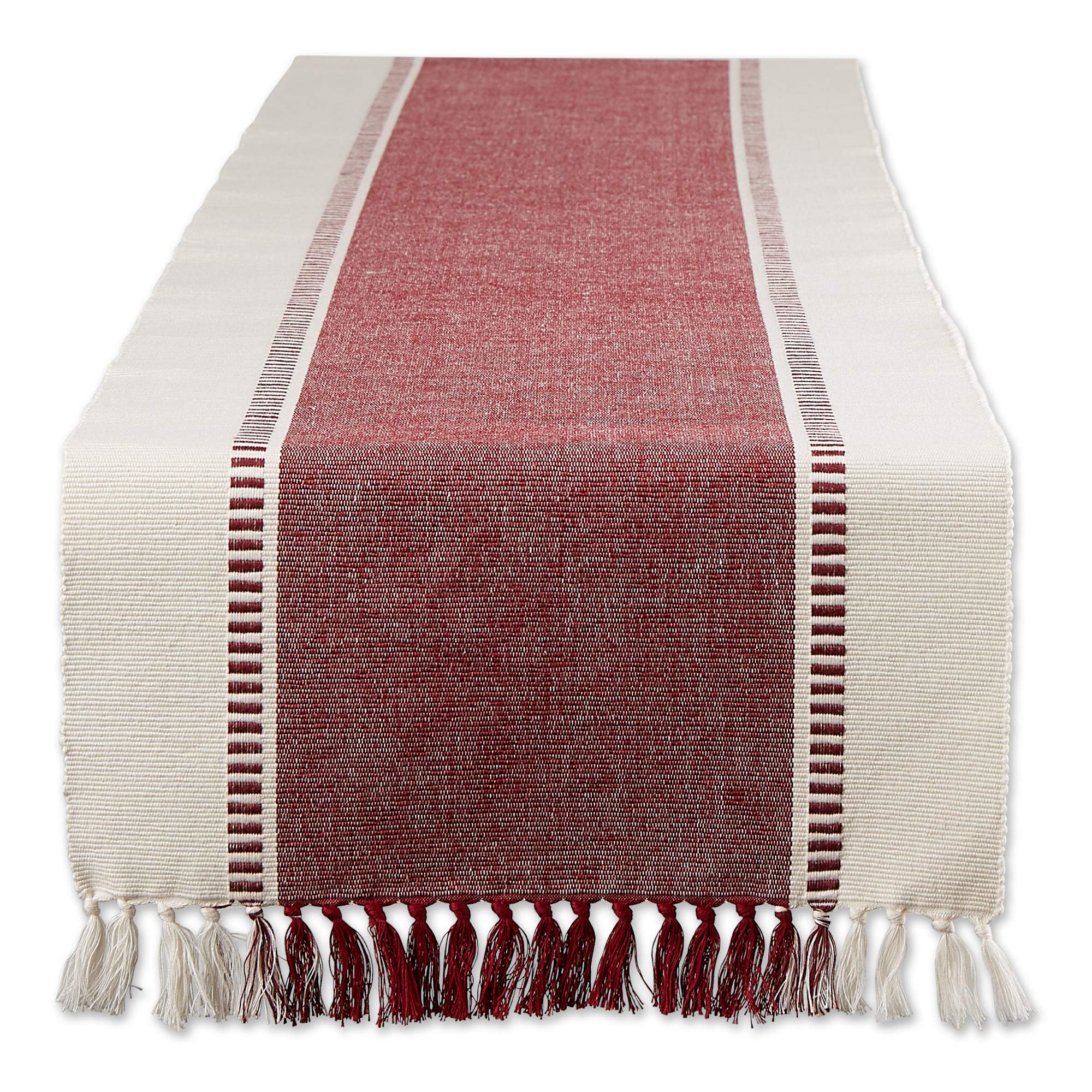 Stripe Woven Table Runner, 13x72-inch, French Blue