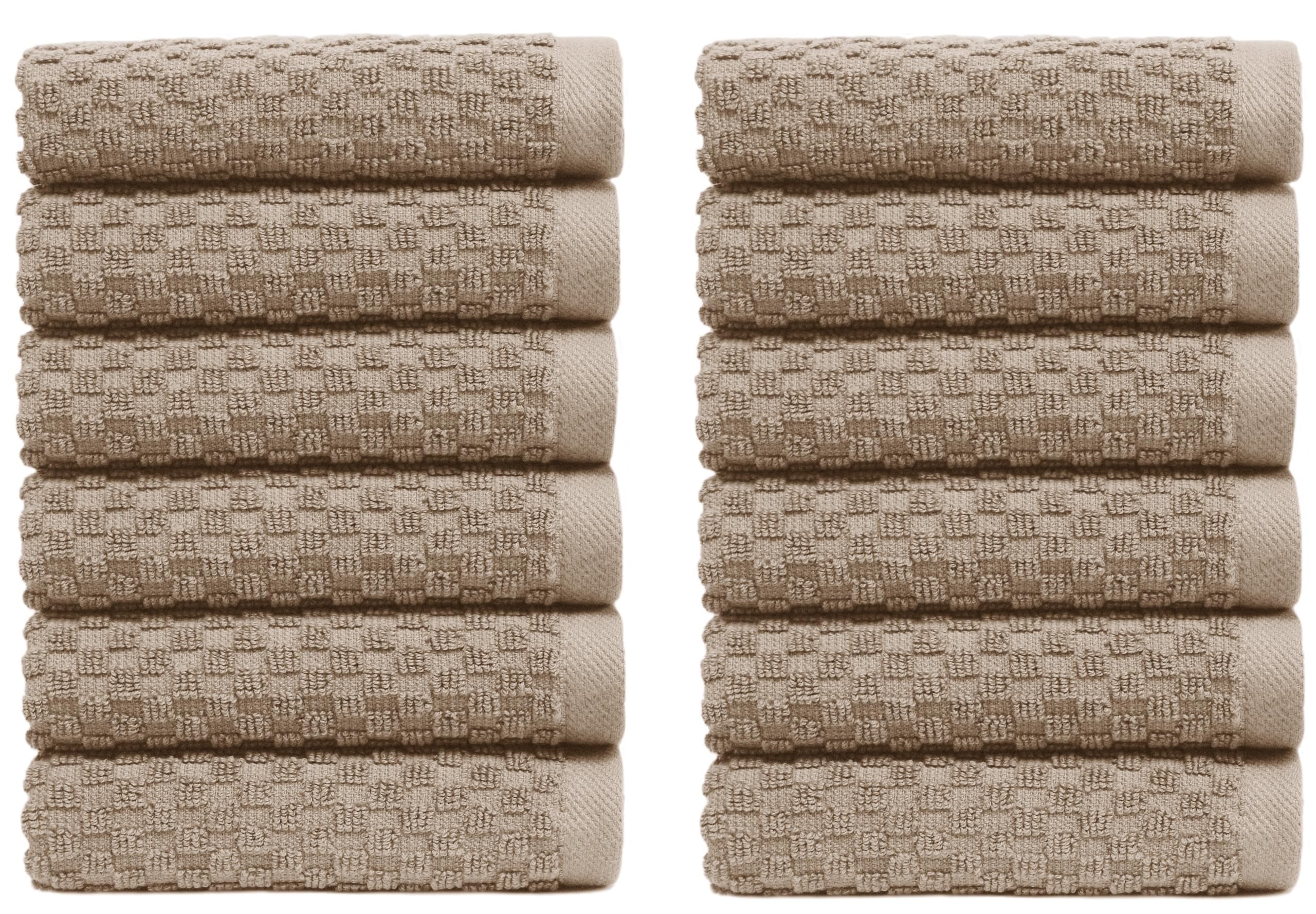 Set of 4 Linen Waffle Weave Bath Towels, 100% Ringspun Cotton 30"×56" Quick Dry Towels