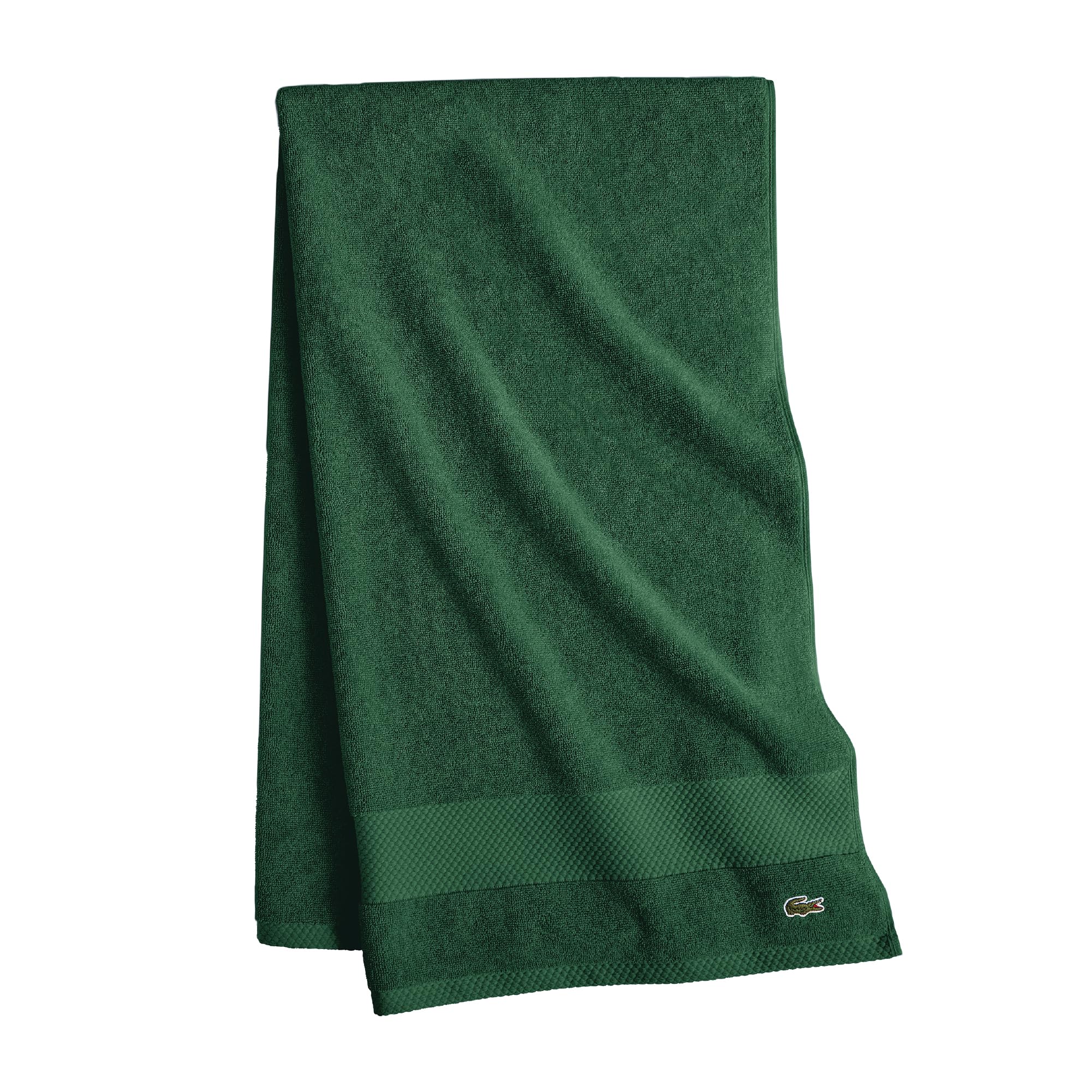 Lacoste Heritage 100% Supima Cotton Bath Towel, Aloe, 30" x 54" – Highly Absorbent & Quick Drying, Premium Super Soft Bath Towel, Bathroom Essential, Gift for All Occasions, Machine Washable