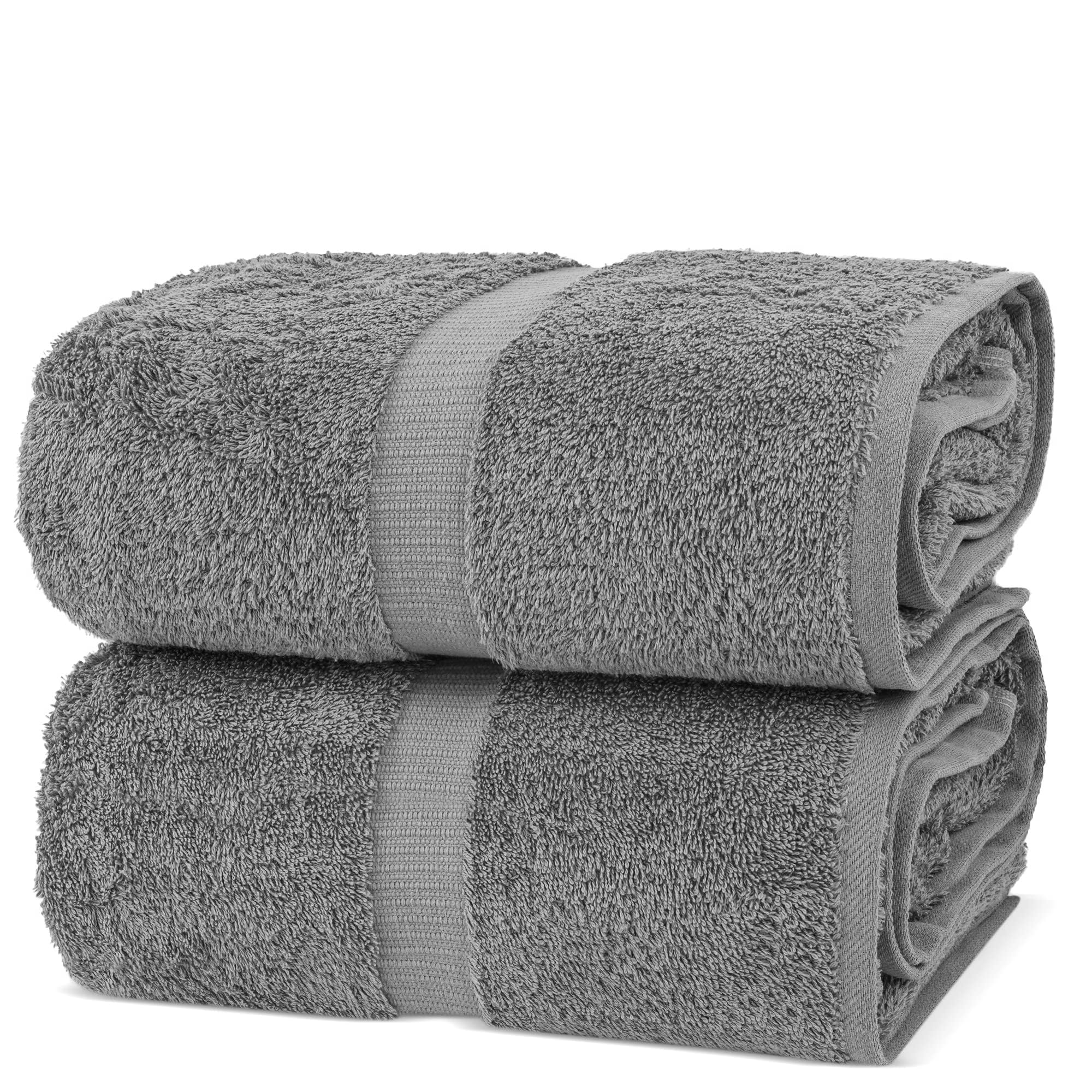 Chakir Turkish Linens 4 Piece Extra Large Bath Towels, 100% Cotton Luxury Turkish Towels for Bathroom, Soft Absorbent Bath Towels, 30 x 60 Inches, Wedgewood
