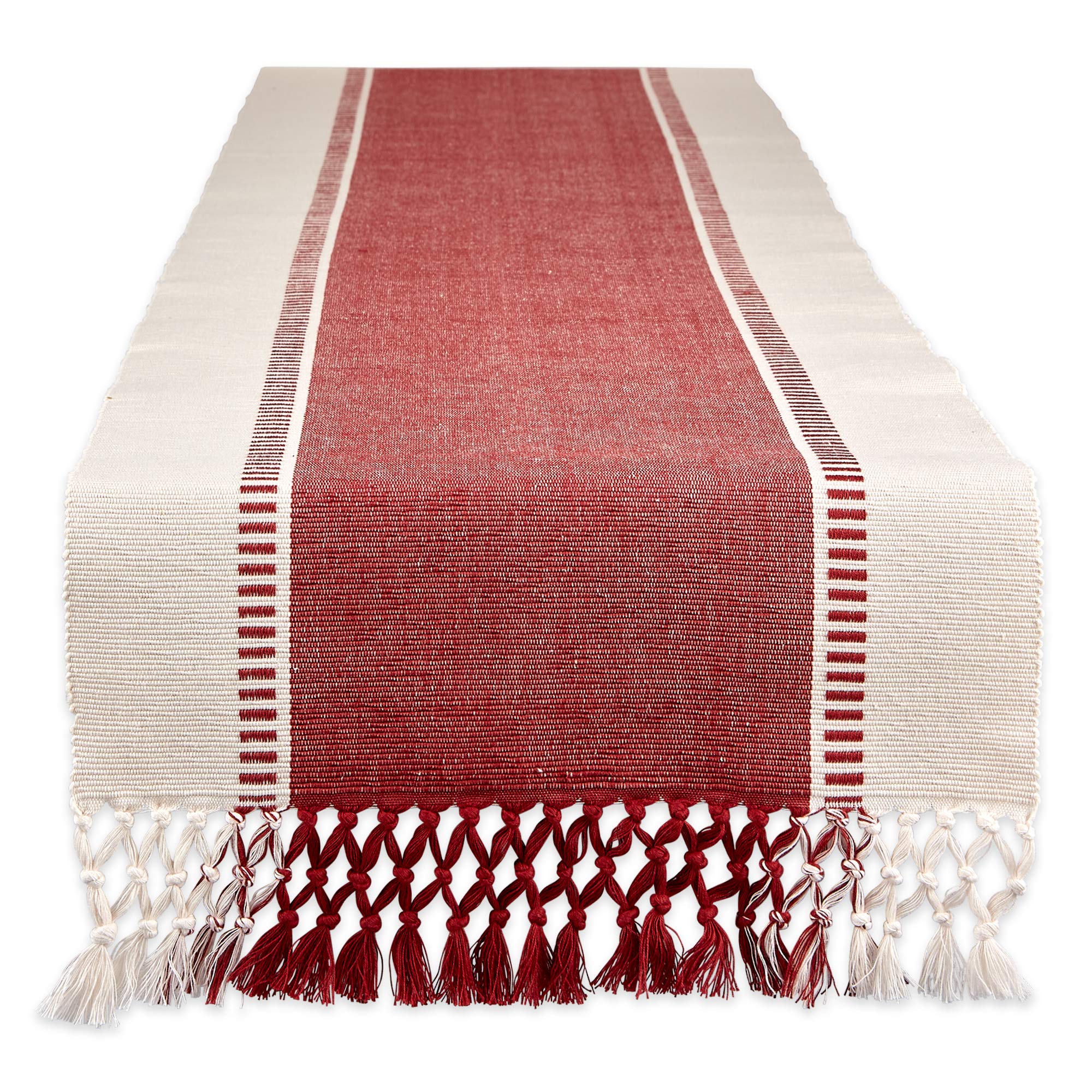 Stripe Woven Table Runner, 13x72-inch, French Blue