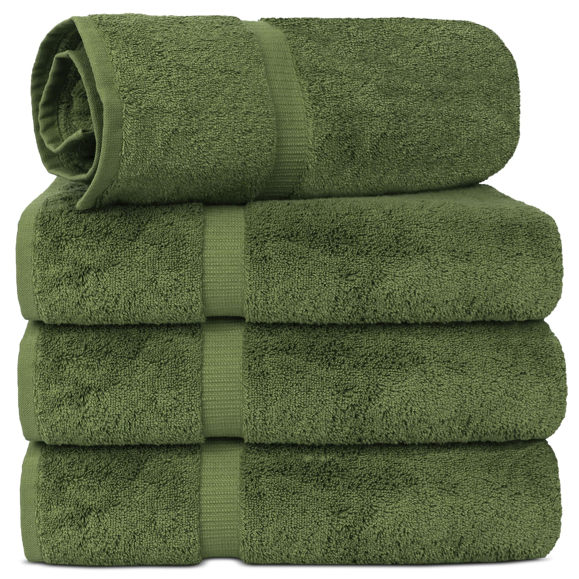 Chakir Turkish Linens 4 Piece Extra Large Bath Towels, 100% Cotton Luxury Turkish Towels for Bathroom, Soft Absorbent Bath Towels, 30 x 60 Inches, Wedgewood