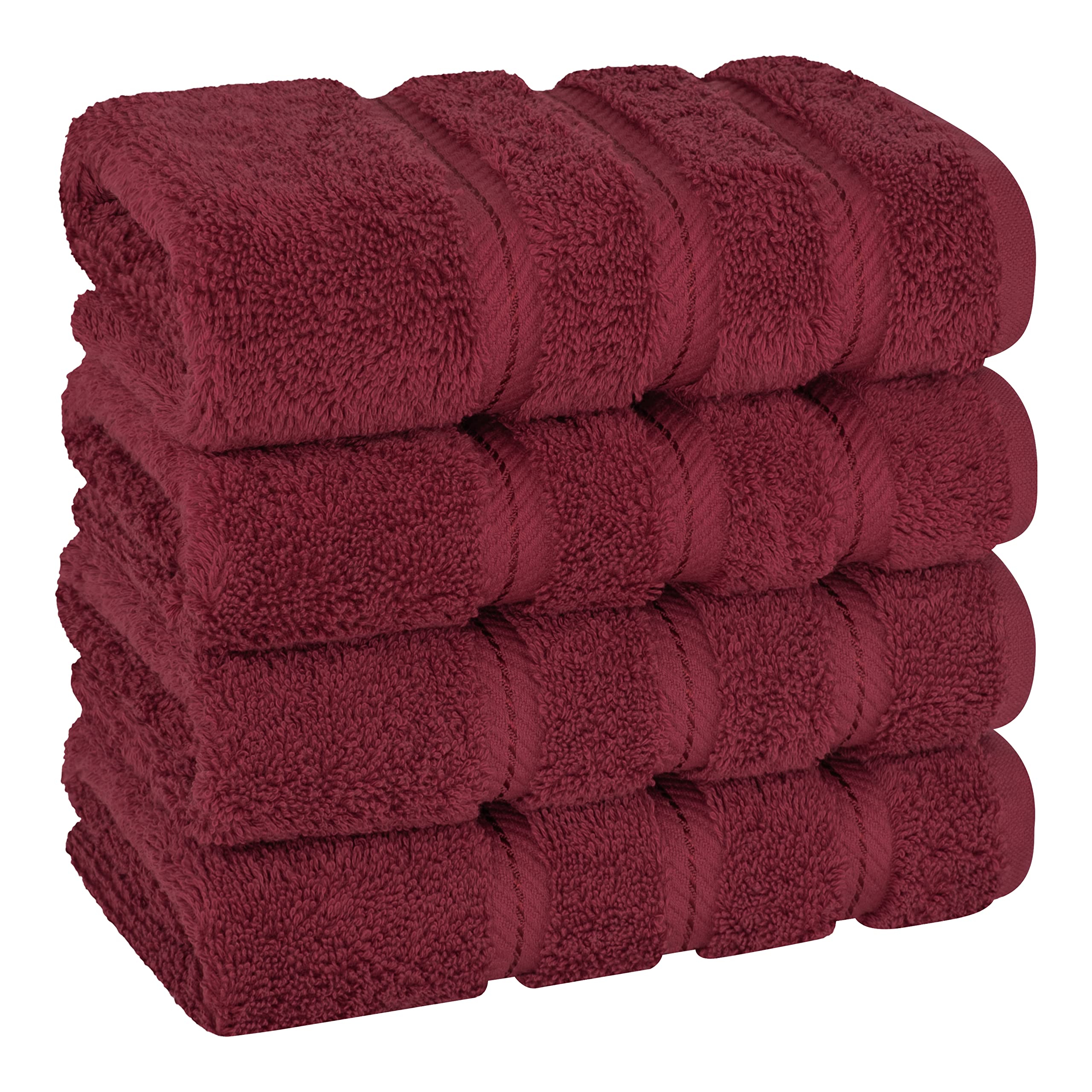 American Soft Linen Luxury 6 Piece Towel Set, 2 Bath Towels 2 Hand Towel 2 Washcloths, 600 GSM 100% Cotton Turkish Towels for Bathroom, Silver Grey Towel Sets