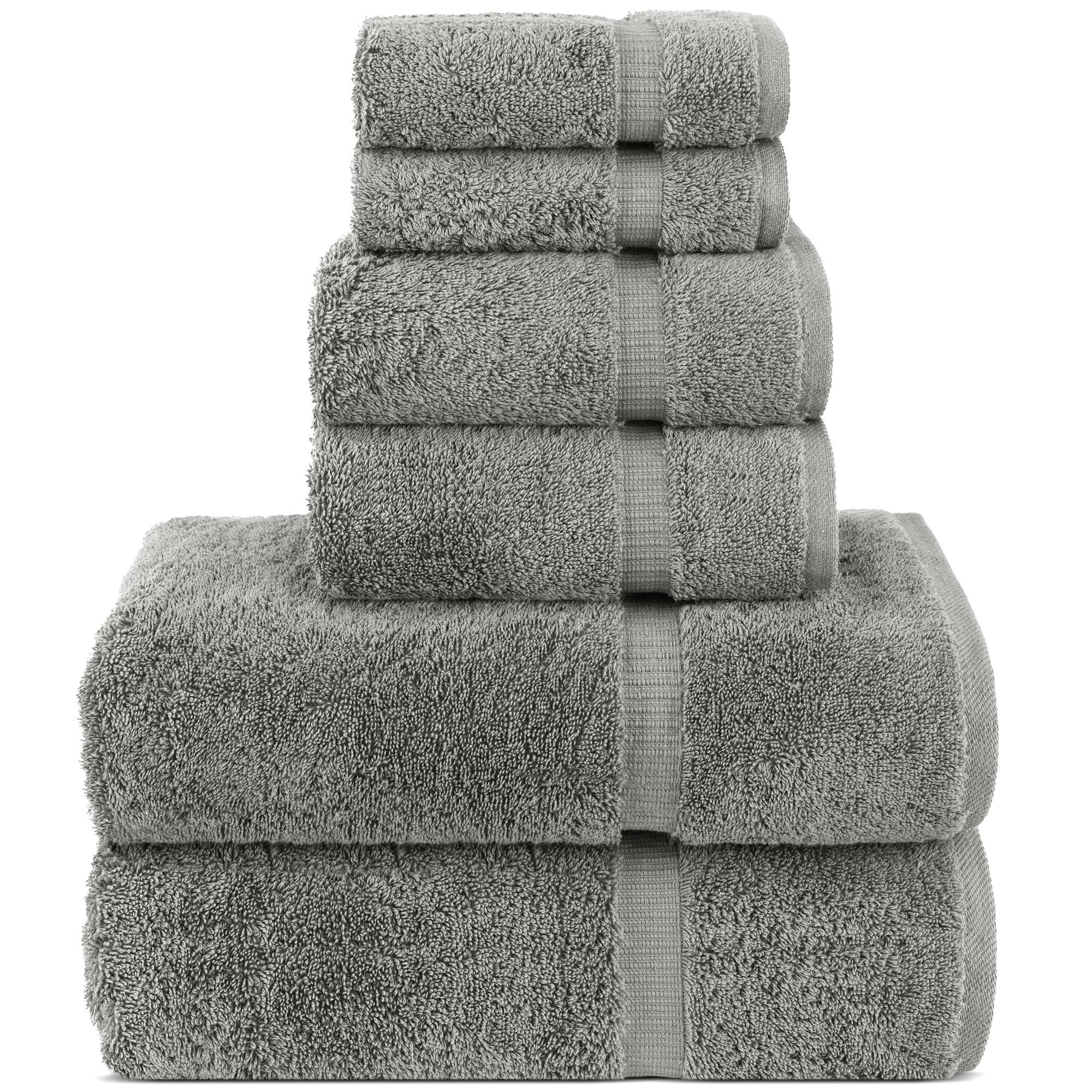 Chakir Turkish Linens 4 Piece Extra Large Bath Towels, 100% Cotton Luxury Turkish Towels for Bathroom, Soft Absorbent Bath Towels, 30 x 60 Inches, Wedgewood
