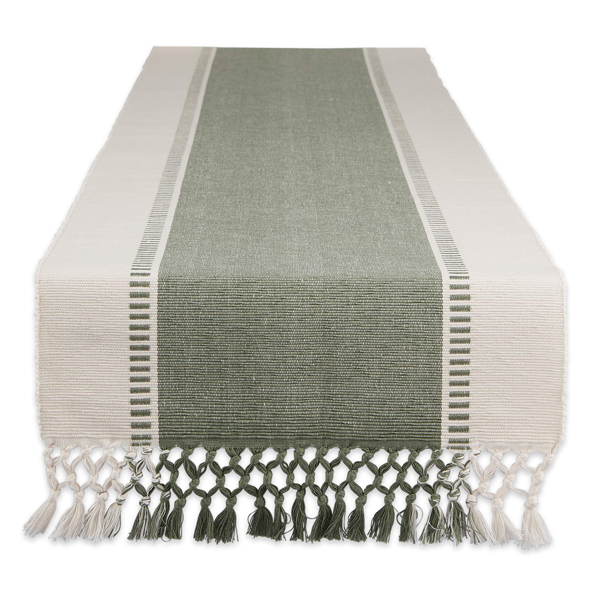 Stripe Woven Table Runner, 13x72-inch, French Blue