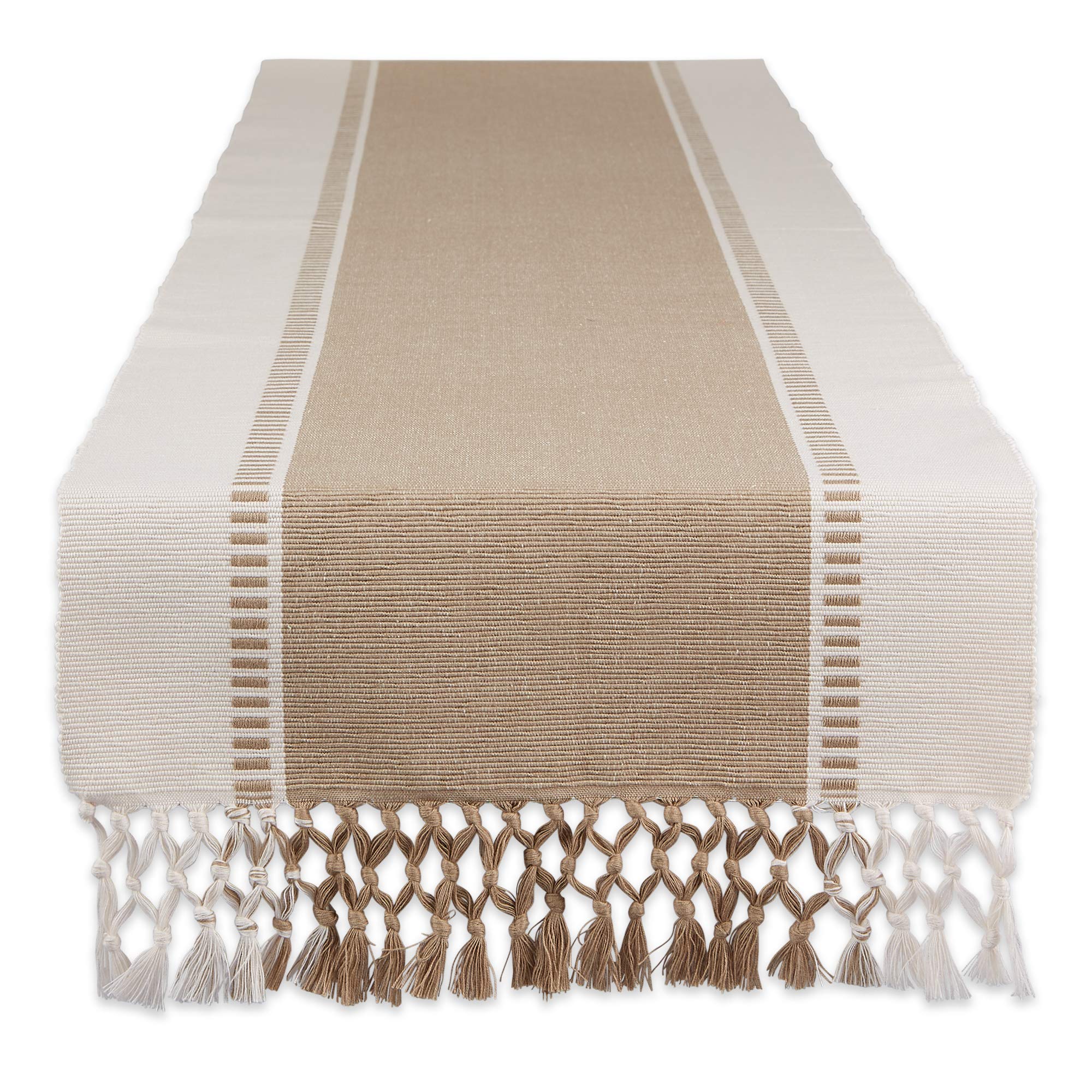 Stripe Woven Table Runner, 13x72-inch, French Blue