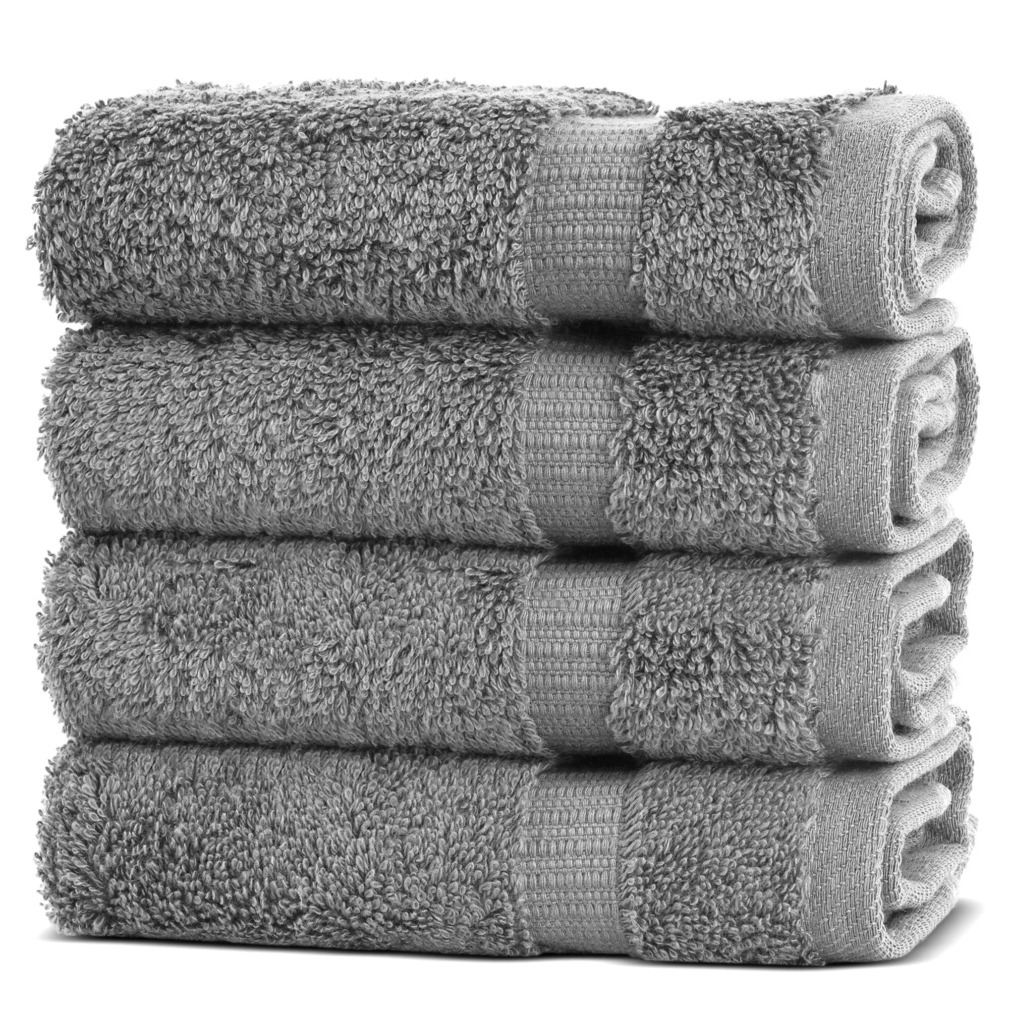 Chakir Turkish Linens 4 Piece Extra Large Bath Towels, 100% Cotton Luxury Turkish Towels for Bathroom, Soft Absorbent Bath Towels, 30 x 60 Inches, Wedgewood