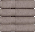 Towel and Linen Mart 4 Pieces Bath Towel Sets - Silver - 2 ply Low Twist Soft Feel Luxurious,Quick Dry, Extra Absorbent, 100% Ring Spun Cotton 600 GSM (27 x 54, Pack of 4)
