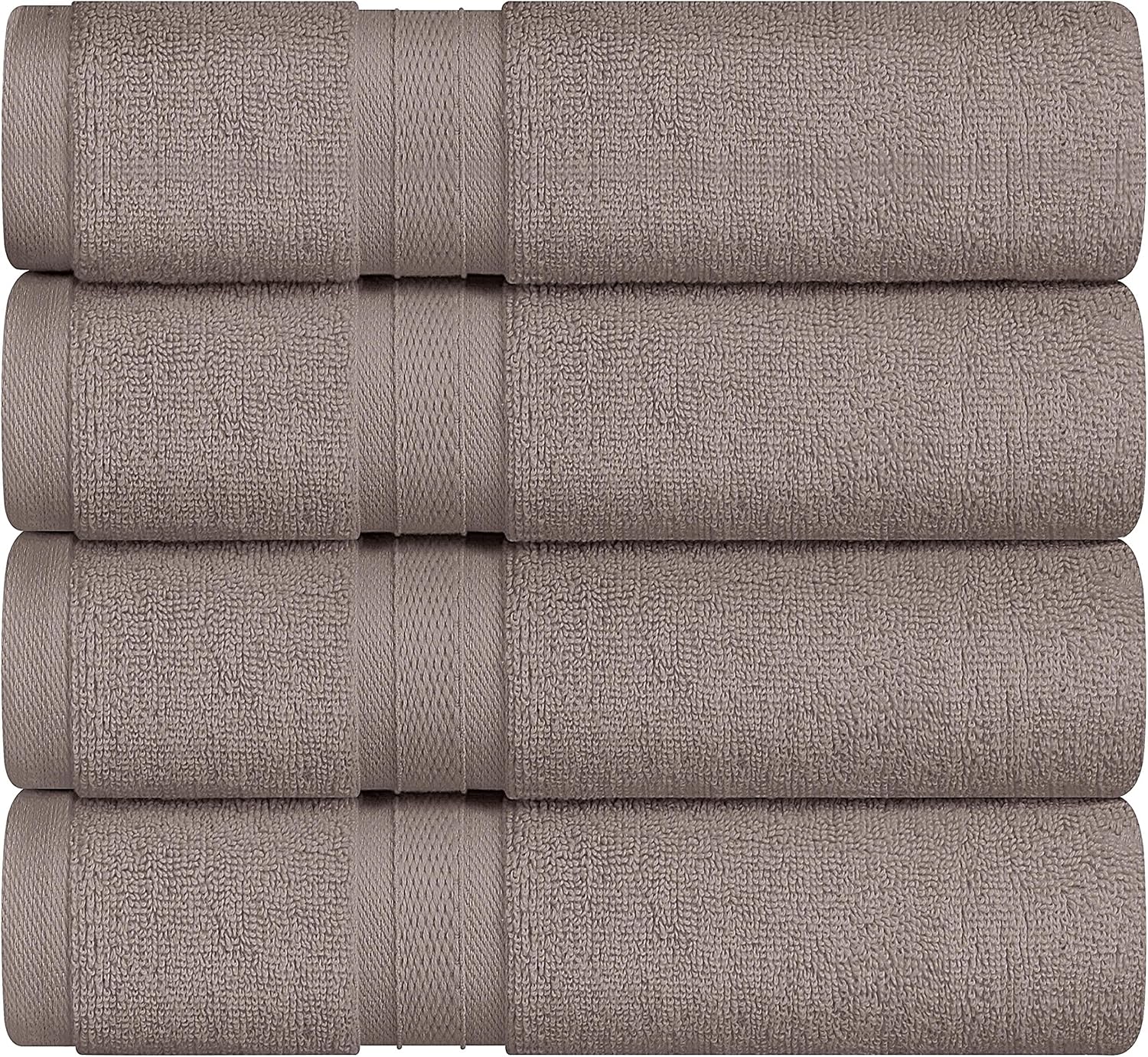 Towel and Linen Mart 4 Pieces Bath Towel Sets - Silver - 2 ply Low Twist Soft Feel Luxurious,Quick Dry, Extra Absorbent, 100% Ring Spun Cotton 600 GSM (27 x 54, Pack of 4)